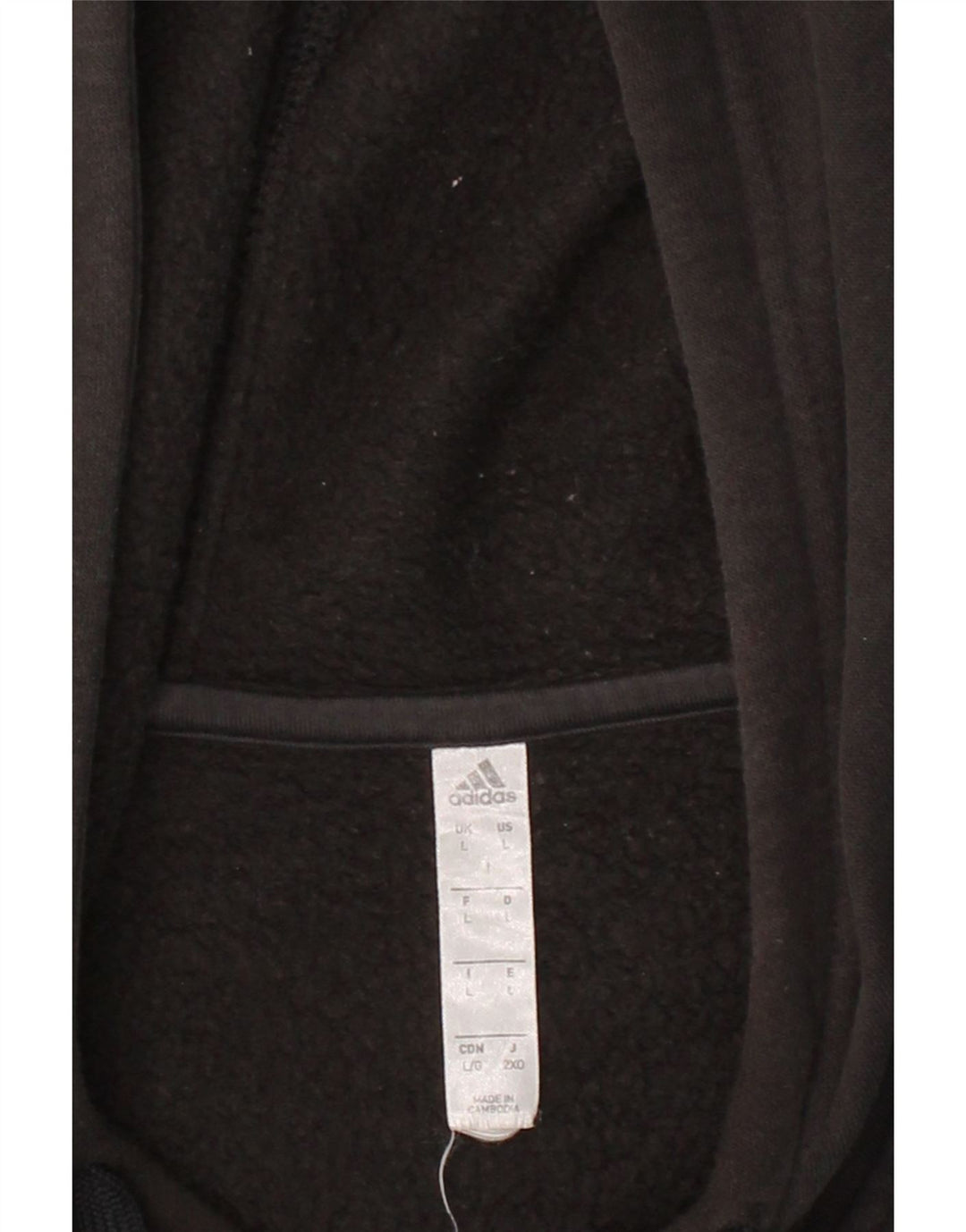 ADIDAS Mens Hoodie Jumper Large Black Cotton