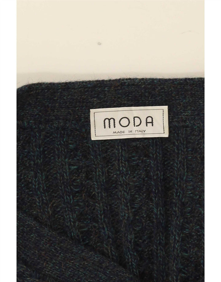 Vintage herre cardigan sweater stor marineblå