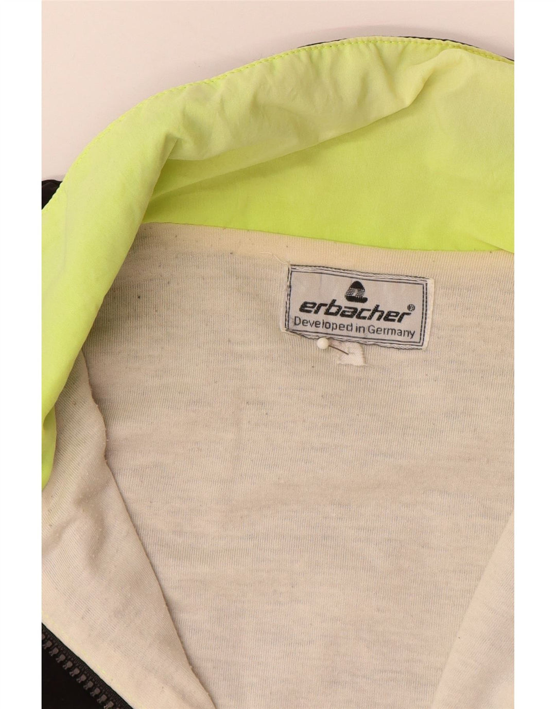 ERBACHER Grafisk regnjakke til mænd UK 40 Large Black Colourblock Polyamid