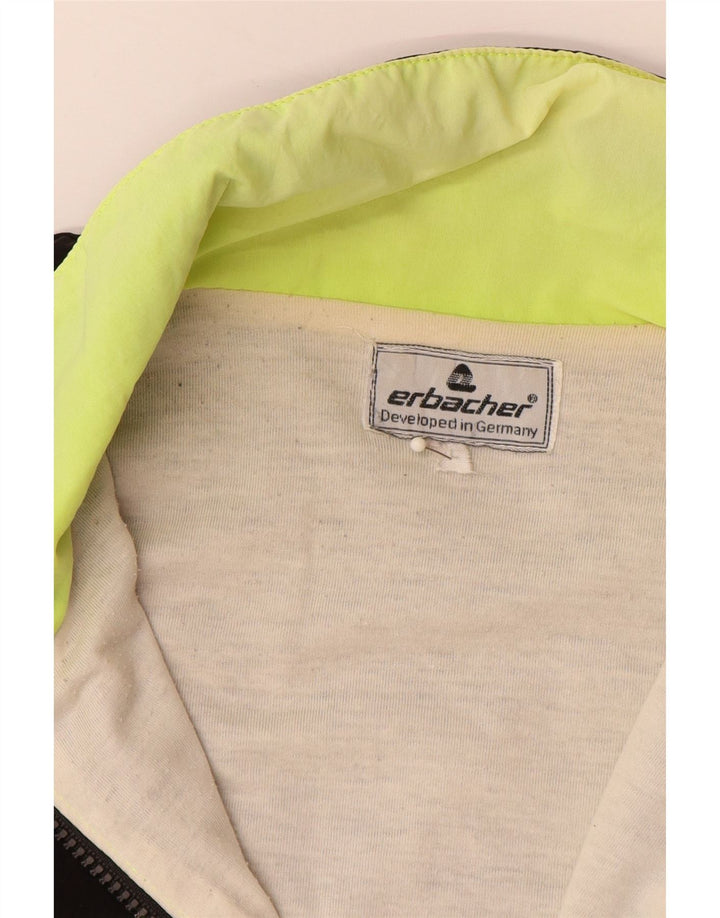 ERBACHER Grafisk regnjakke til mænd UK 40 Large Black Colourblock Polyamid