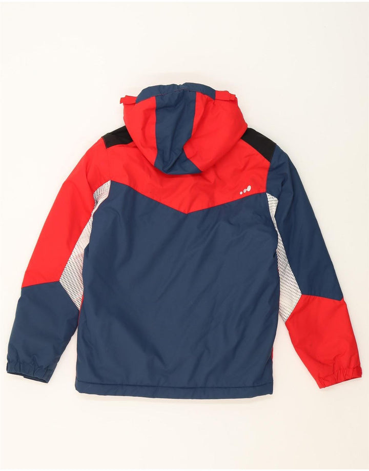 WED ZE Boys Hooded Windbreaker Jacket 13-14 Years Red Colourblock Vintage Wed Ze and Second-Hand Wed Ze from Messina Hembry 