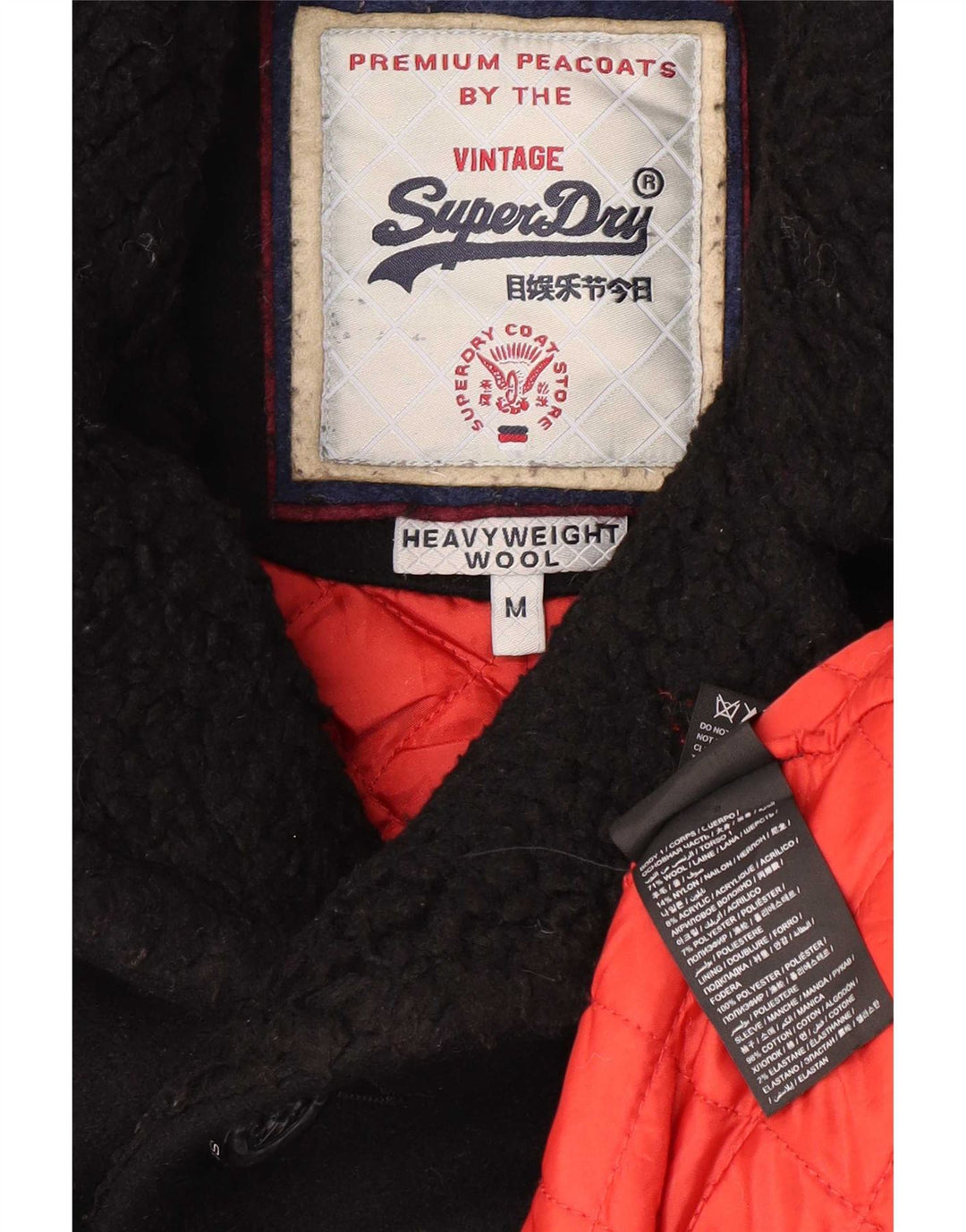 Superdry Herre Ærtefrakke Medium Sort Uld