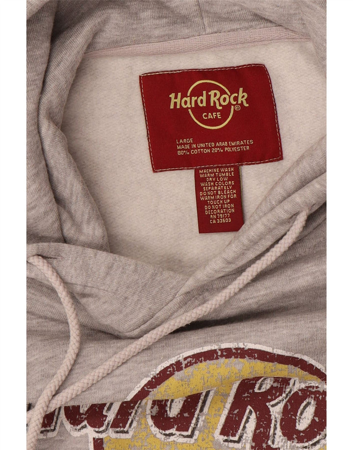 Hard Rock Cafe Herre Amsterdam Grafisk Hættetrøje Jumper Stor Grå Polyester