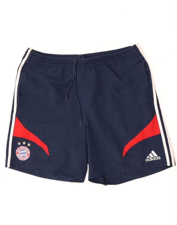 Adidas Herre FC Bayern Munchen Sports Shorts XL Navy Blue Colourblock