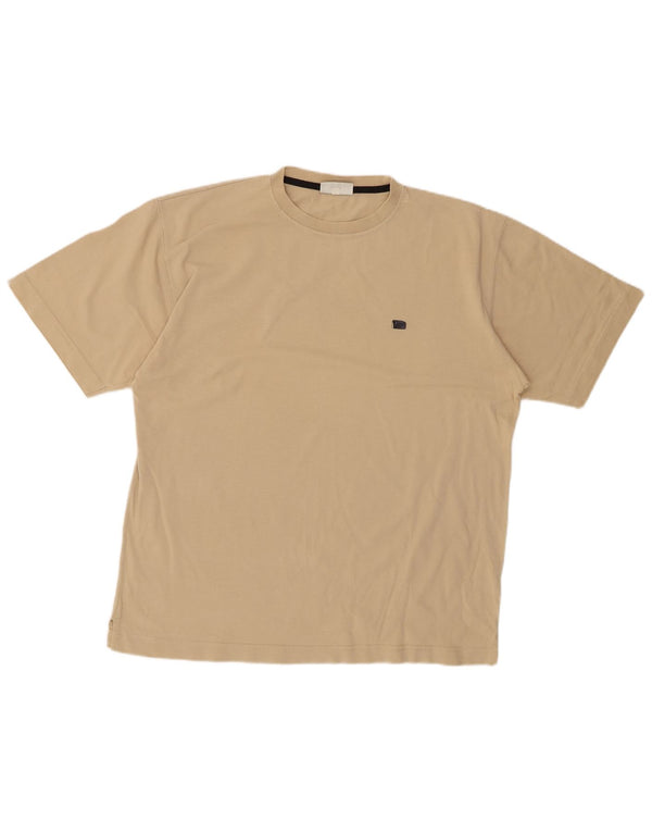 ASICS Mens T-Shirt Top XL Beige Cotton