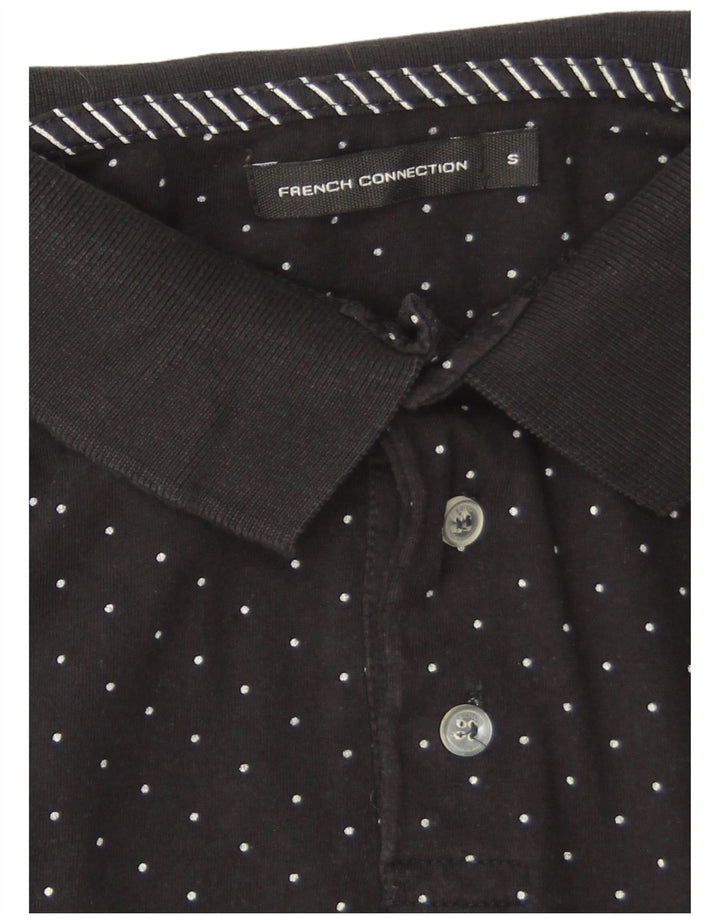 French Connection Herre poloshirt Lille sort plettet bomuld