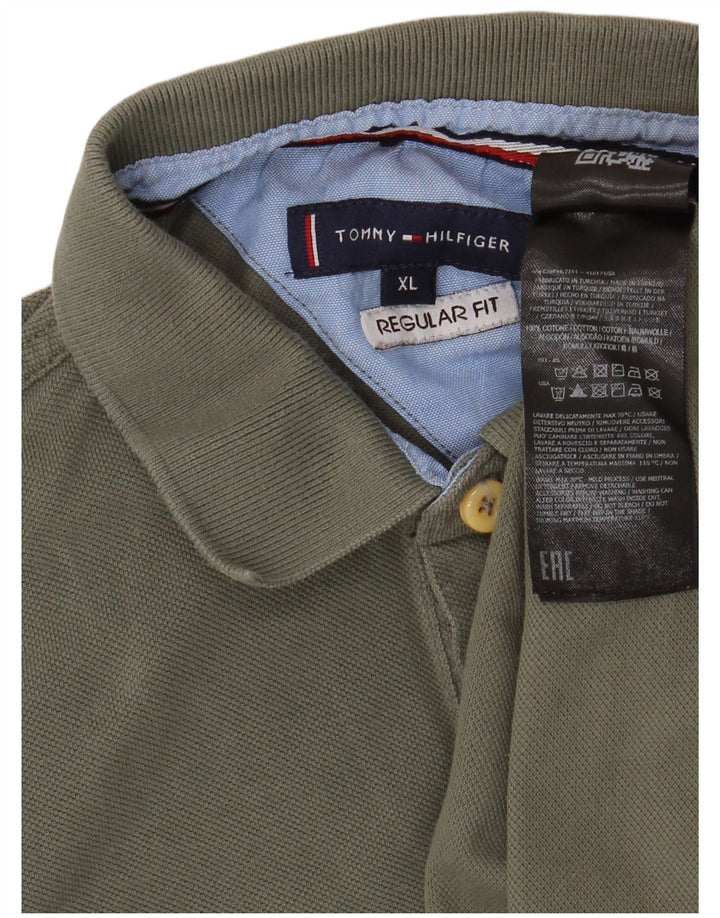 TOMMY HILFIGER Herre Regular Fit Polo Shirt XL Khaki Bomuld