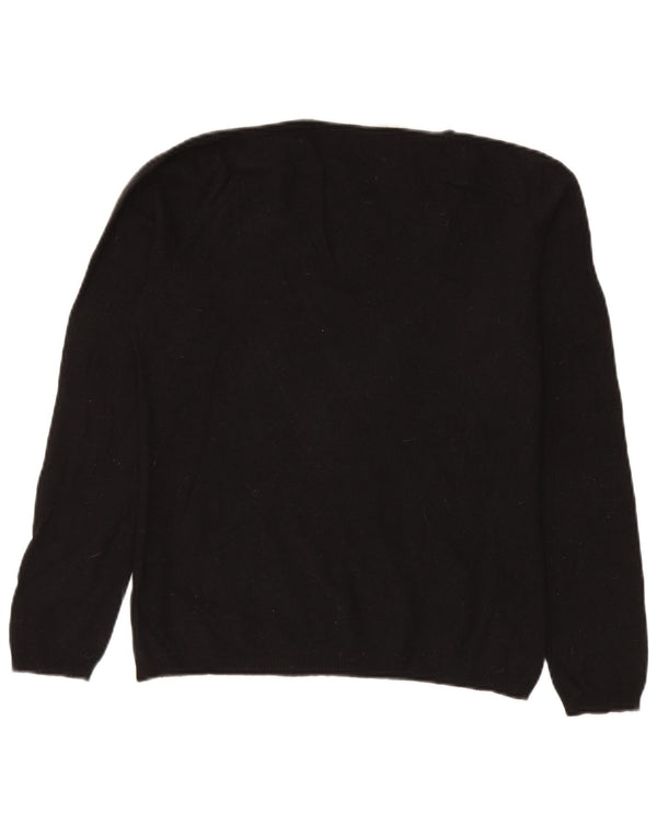 Refrigiwear Dame V-hals sweater UK 14 Medium Sort Polyamid