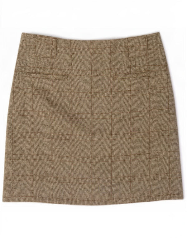 Zara Dame Midi Nederdel Medium W28 Beige Ternet