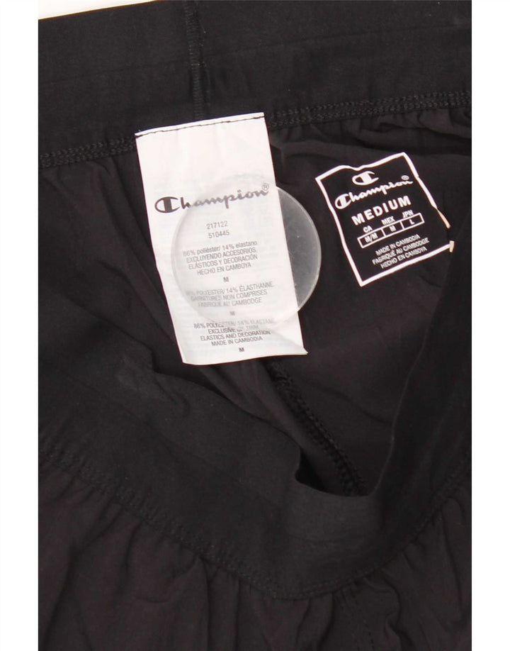 Champion Womens Sports Shorts UK 12 Medium Black Polyester