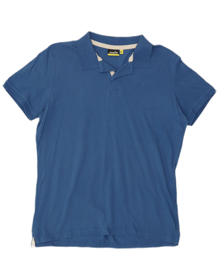 DIADORA Poloshirt til mænd XL Blå Bomuld