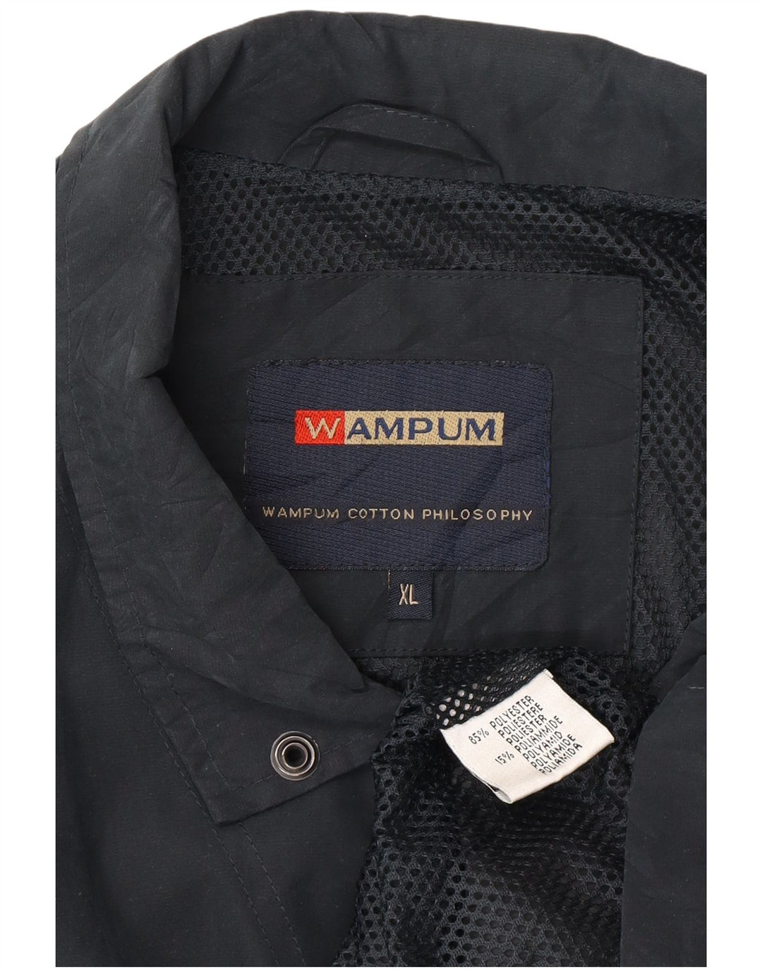 Wampum Herre Utility Jacket UK 42 XL Navy Blue Polyester