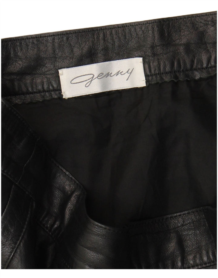 Genny Dame Læder Nederdel W32 Large Sort