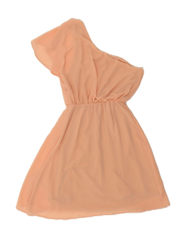 GAUDI Womens One Shoulder Dress IT 42 Medium Pink Polyester Vintage Gaudi and Second-Hand Gaudi from Messina Hembry 