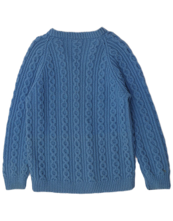Vintage Dame Regular Fit V-hals sweater UK 18 XL Blå