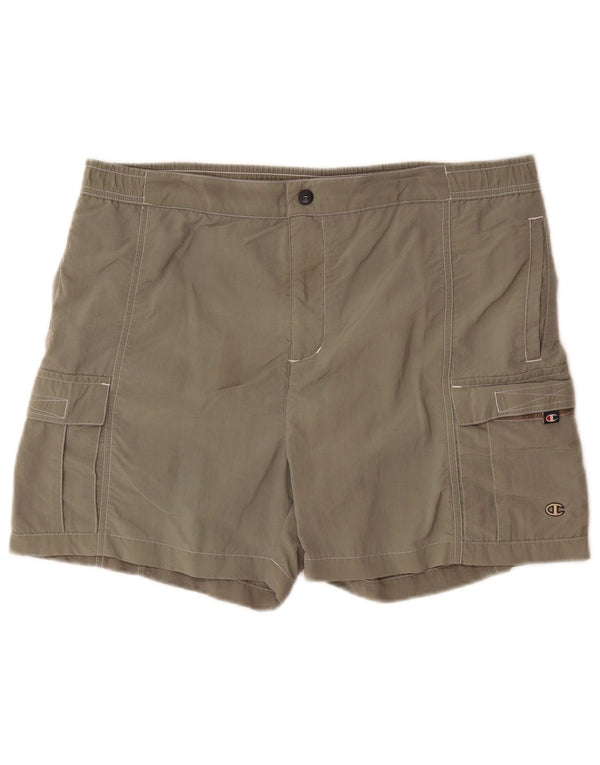 Champion Mens Cargo Shorts Medium W38 Khaki