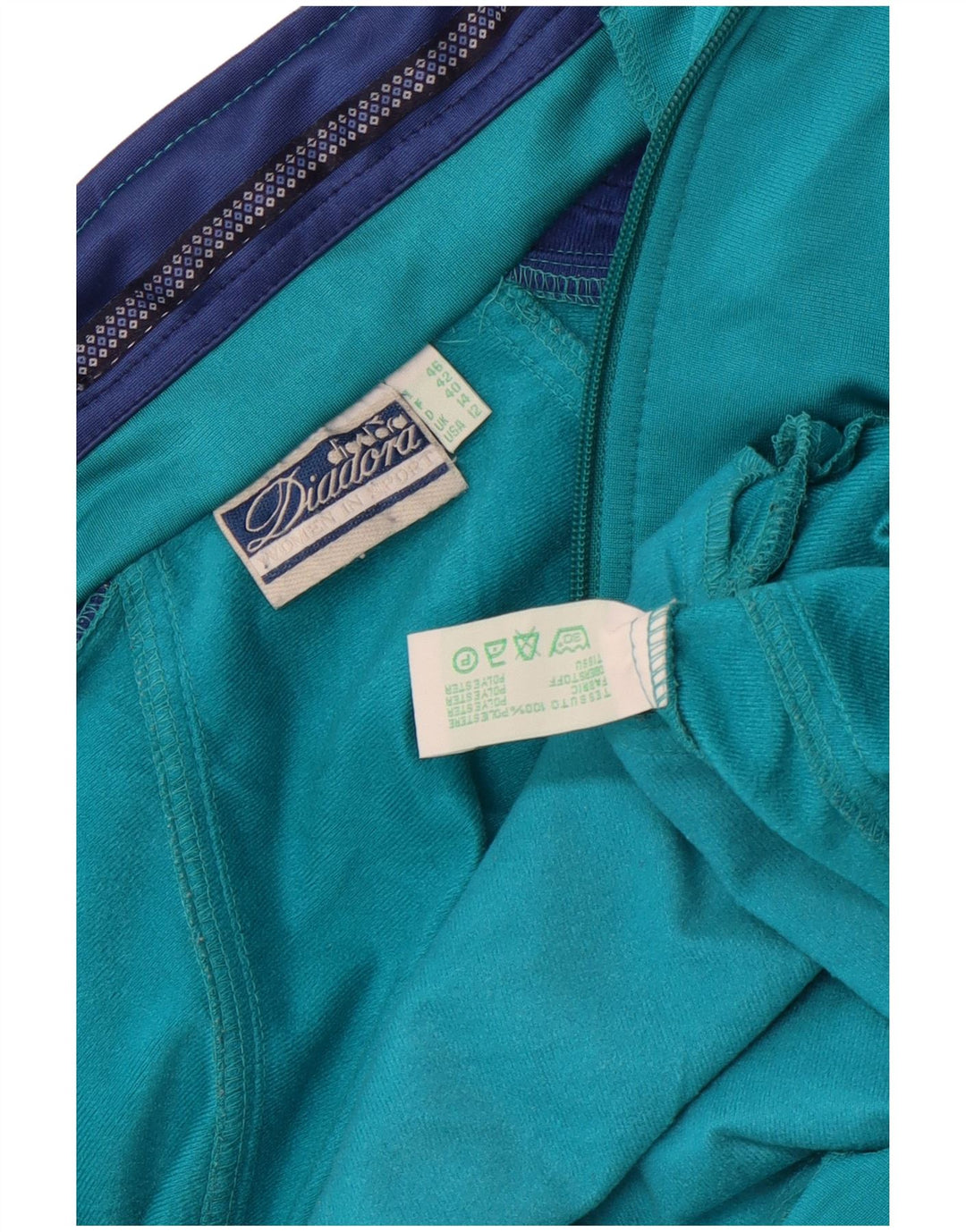 Diadora Womens Oversized træningsdragt Topjakke UK 14 Stor grøn farveblok