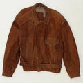 VINTAGE Herre ruskindsjakke IT 56 3XL Brunt Læder