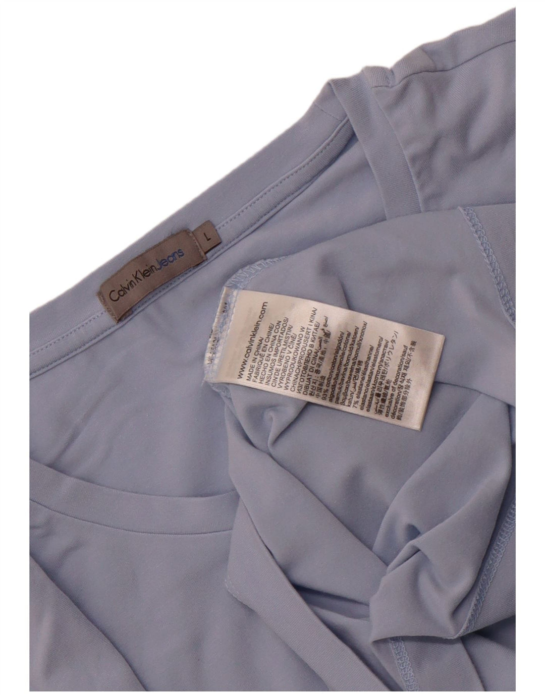 Calvin Klein Jeans Herre Grafisk T-Shirt Top Stor Blå Bomuld