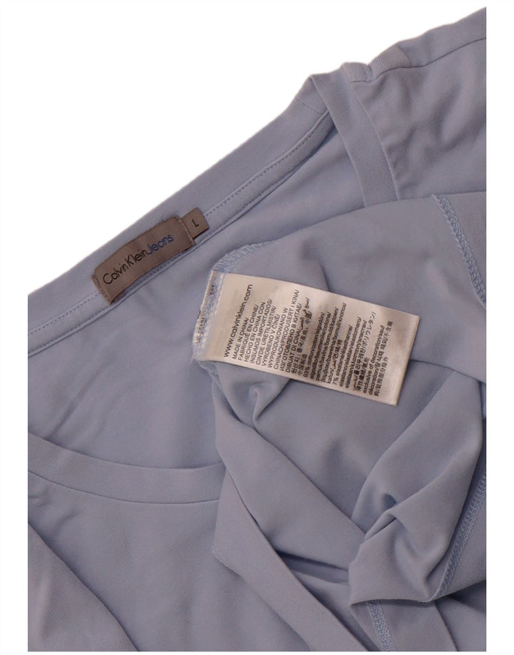 Calvin Klein Jeans Herre Grafisk T-Shirt Top Stor Blå Bomuld