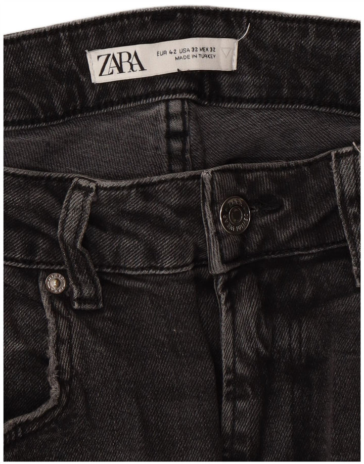 ZARA Distressed Slim Jeans til mænd EU 42 Large W32 L30 Grå