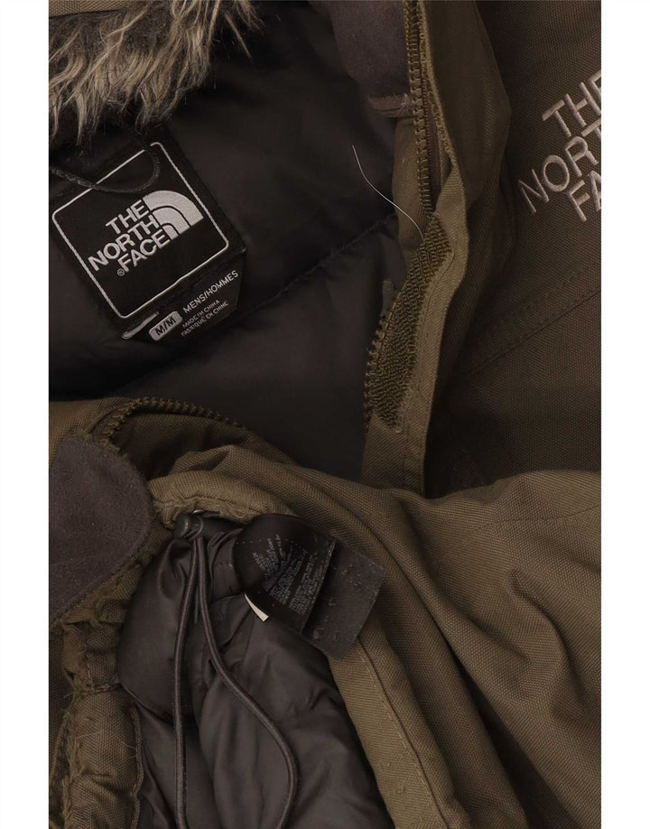 The North Face Herre Hooded Padded Jacket UK 38 Medium Khaki Nylon