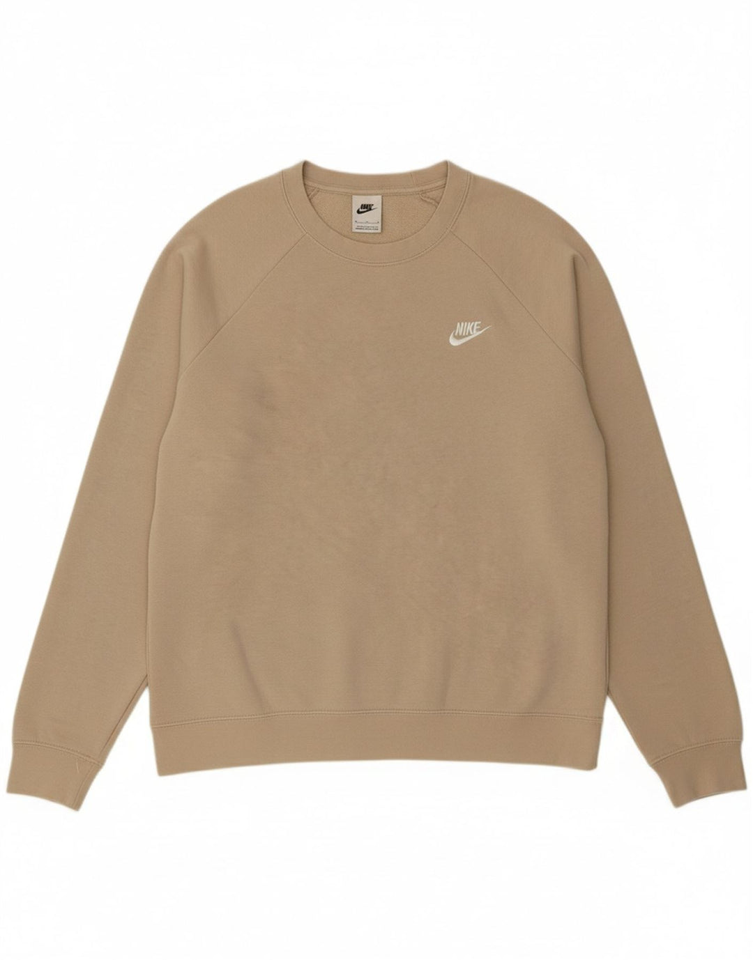 NIKE Mens Sweatshirt Jumper XL Beige Cotton