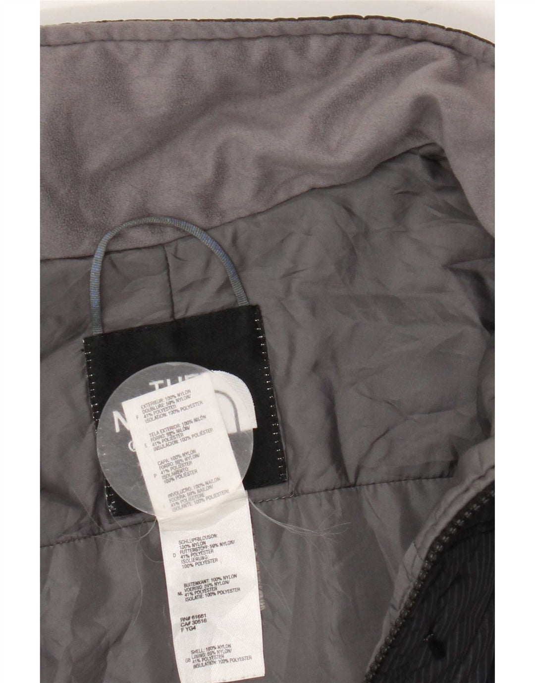 The North Face Dame Polstret Jakke UK 16 Stor sort Ternet Nylon