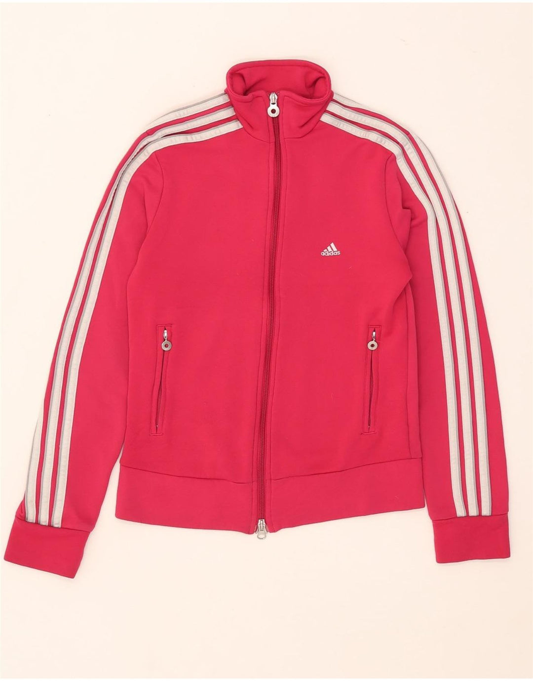 Adidas træningsdragt topjakke til kvinder UK 12 Medium Pink Polyester