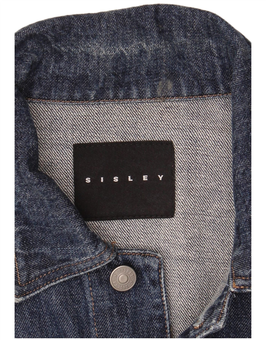 Sisley Herre denimjakke UK 36 Small Navy Blue