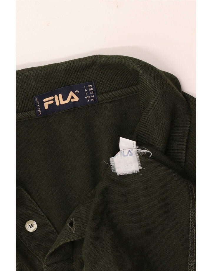 Fila Langærmet Polo Shirt til mænd IT 50 Medium Grøn Bomuld