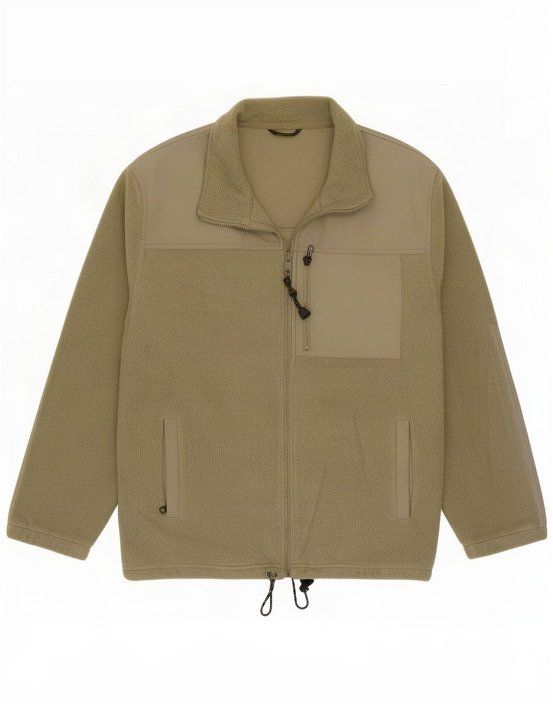 Marks & Spencer Herre Loose Fit Fleecejakke Medium Khaki Polyester