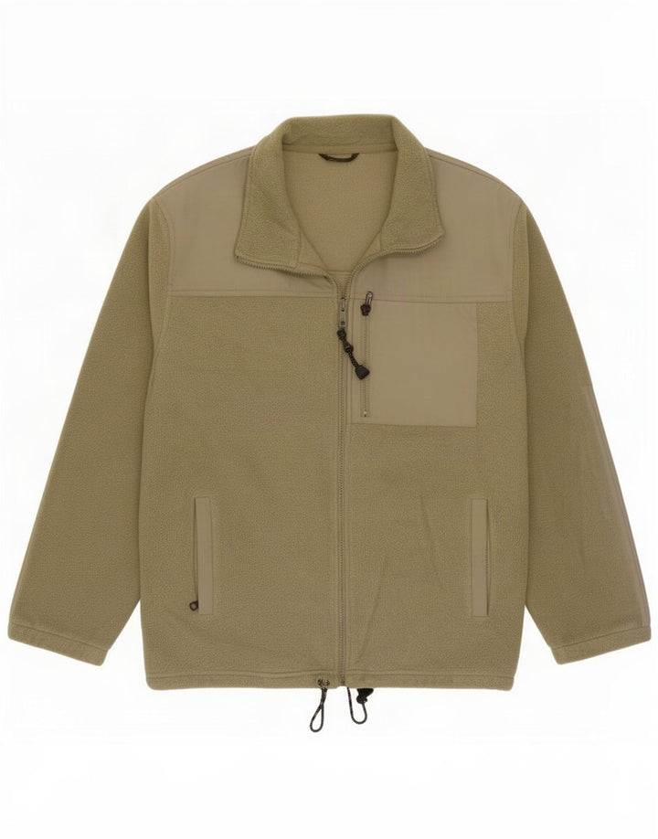 Marks & Spencer Herre Loose Fit Fleecejakke Medium Khaki Polyester