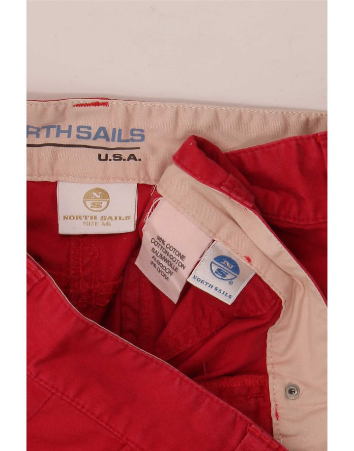North Sails Dame Chino Shorts IT 46 Large W32 Rød Bomuld