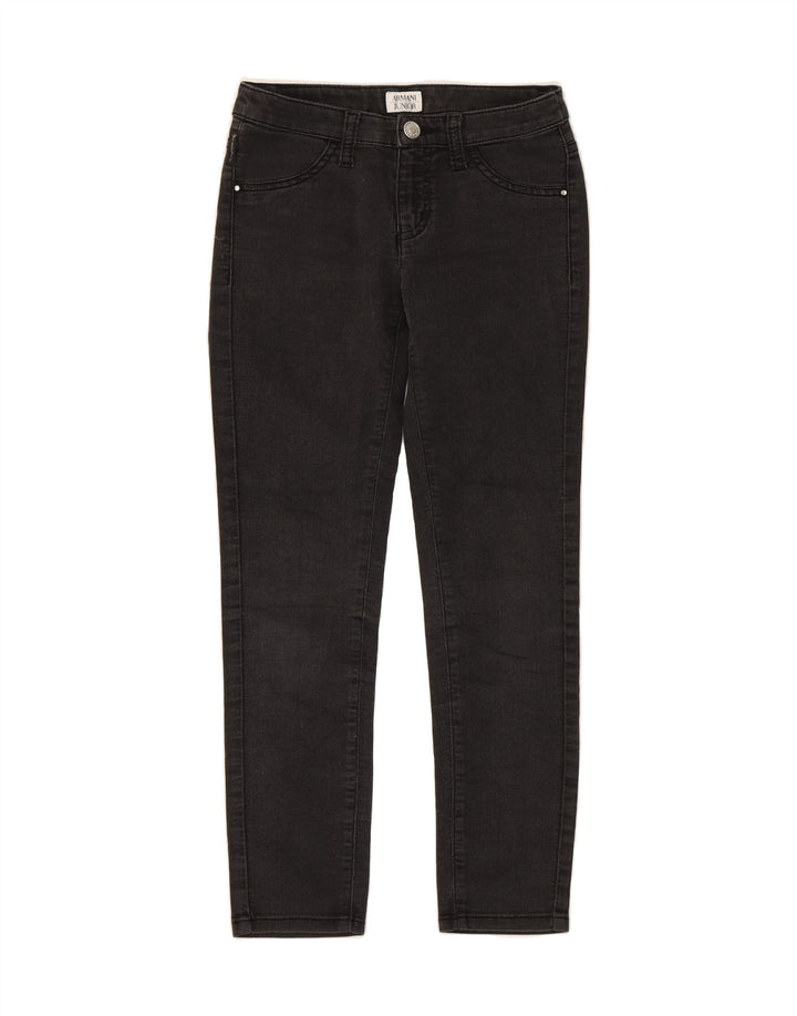 ARMANI Girls Slim Jeans 8-9 Years Black Vintage Armani and Second-Hand Armani from Messina Hembry 
