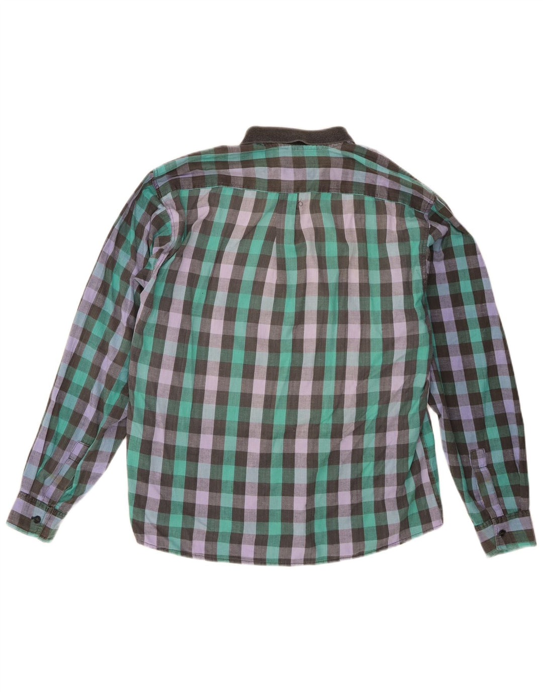 Vintage herreskjorte XL flerfarvet Gingham bomuld