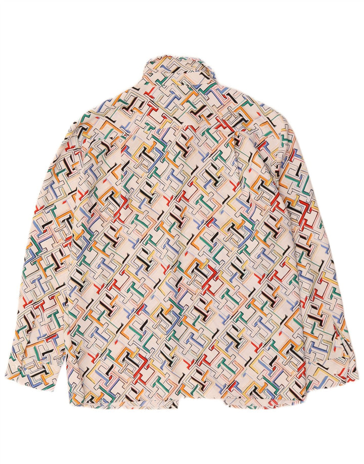 Tommy Hilfiger Grafisk skjorte til kvinder UK 12 Medium Flerfarvet Geometrisk