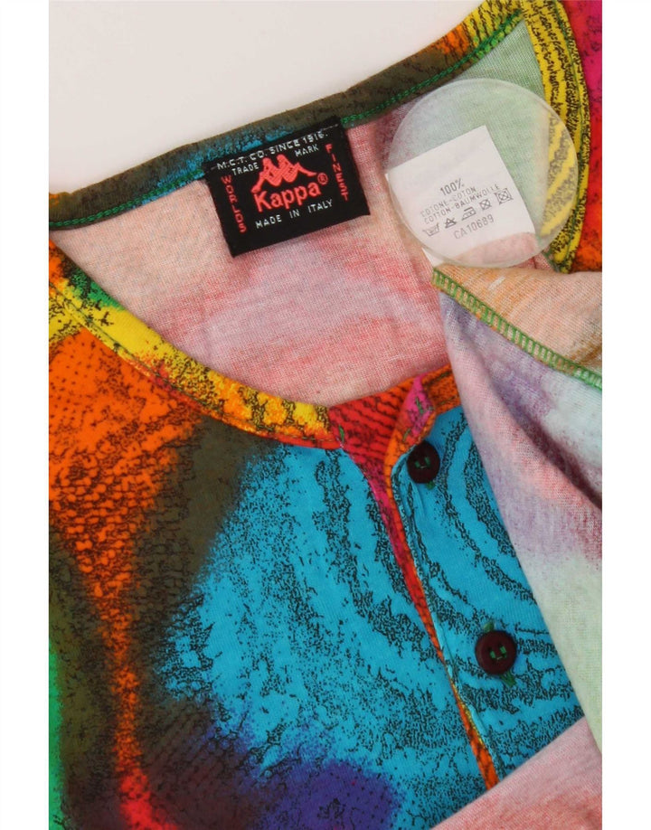 Kappa Herre grafisk T-shirt Top Stor flerfarvet Tie Dye Bomuld