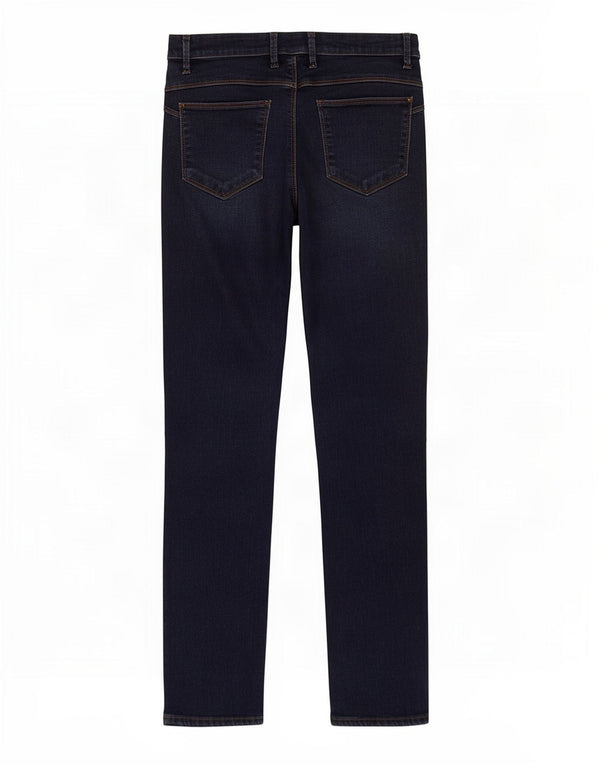 Marks & Spencer Dame Straight Jeans UK 14 Large W30 L28 Marineblå Bomuld