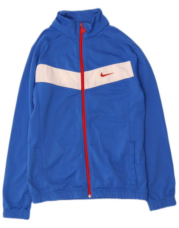 Nike Boys træningsdragt topjakke 13-14 år XL Blå Colourblock Polyester