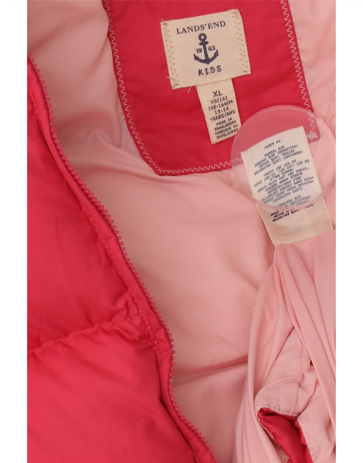 Lands End Girls Polstret Gilet 13-14 år XL Pink Polyester