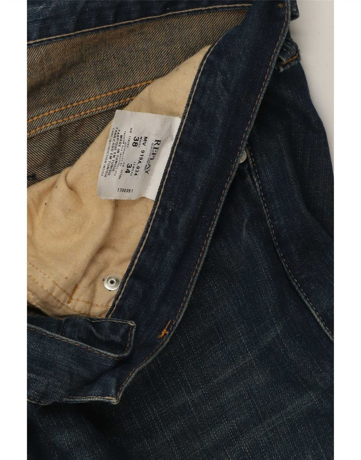 Replay Straight Jeans til mænd W38 L29 Blå