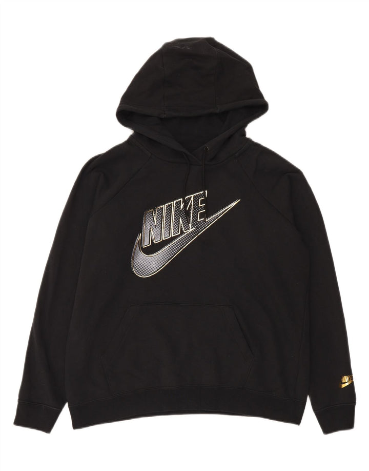 Nike grafisk hættetrøje til mænd, stor sort bomuld
