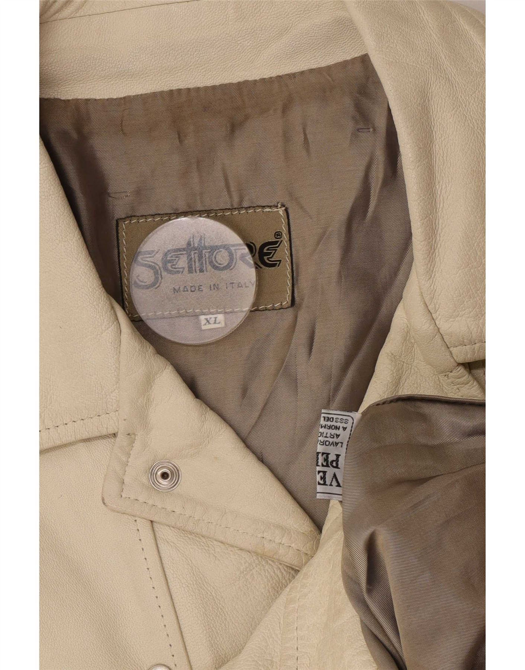 Settore Herre Læderjakke UK 42 XL Beige