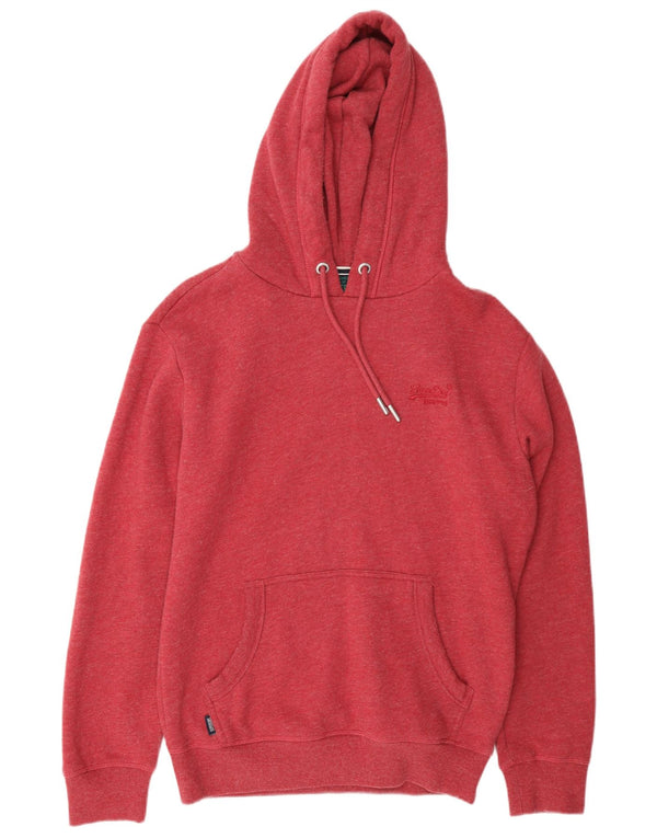 Superdry Mens Loose Fit Hoodie Jumper Small Red Cotton