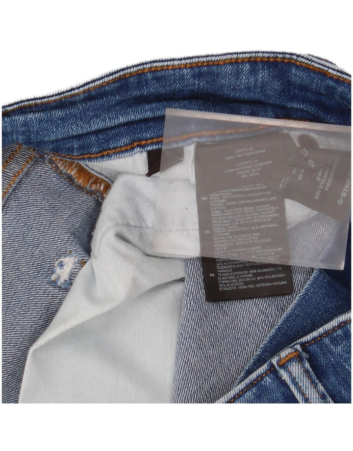 G-STAR Herre 3301 Slim Jeans W36 L34 Blå Bomuld