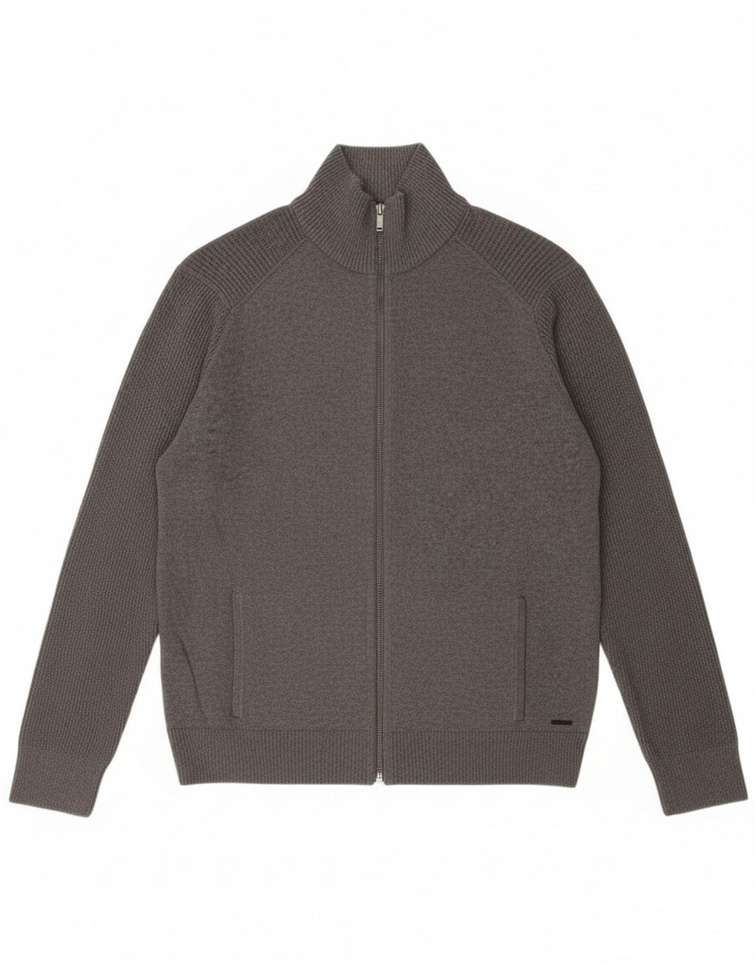 Calvin Klein Jeans Herre Cardigan Sweater Stor Grå Bomuld