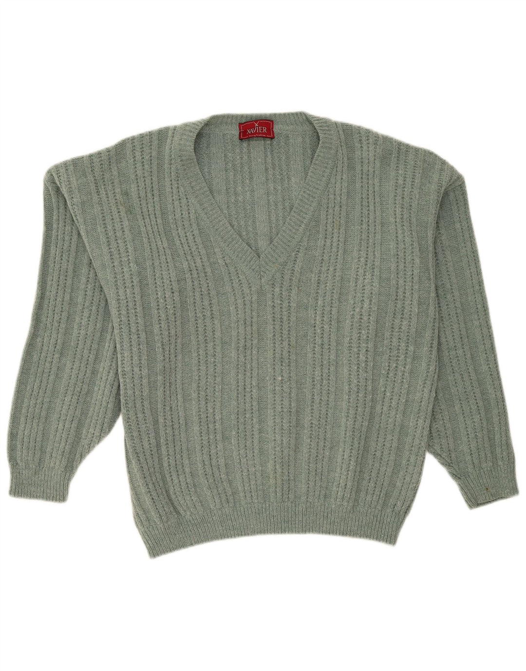 Xavier Herre V-hals sweater XL Grøn Uld