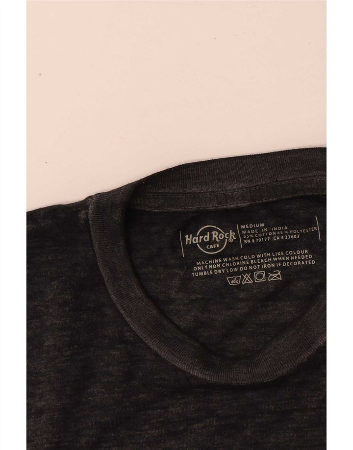 Hard Rock Cafe Herre Malta Grafisk T-Shirt Top Medium Grå Bomuld