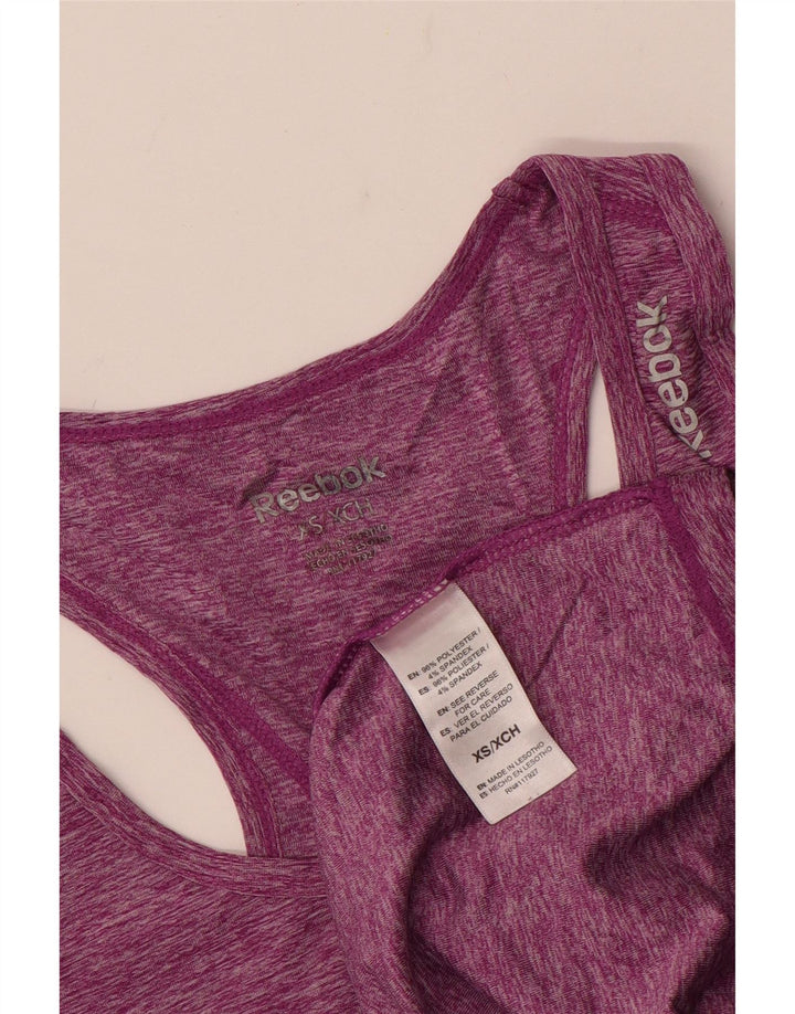 REEBOK Damevest Top UK 6 XS Lilla Flecked Polyester